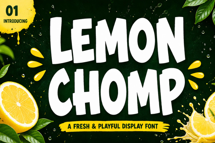 Lemon Chomp | Fresh and Playful Display Font