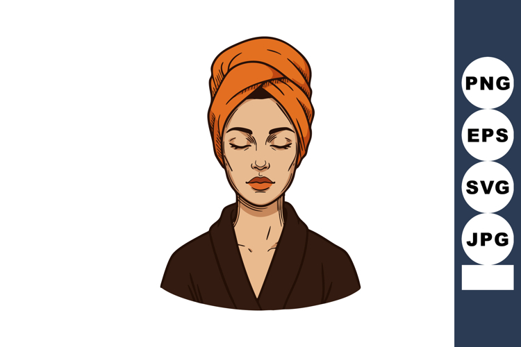Woman Meditating Clipart Image 24