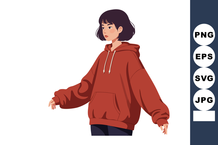 Black Hair Clipart Image 7