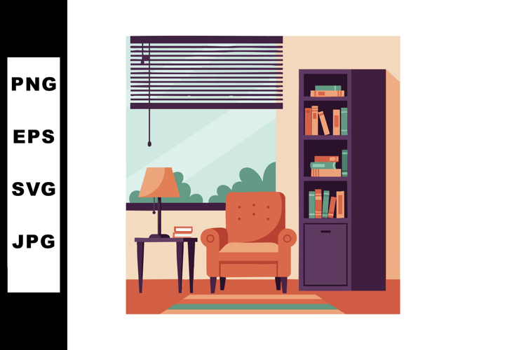 Bookshelf Clipart Image 10