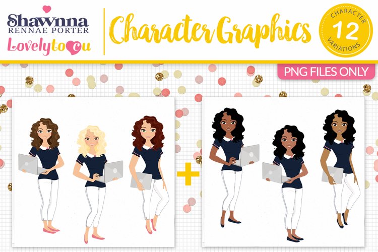 Business woman avatar character png clipart L515 Dixie example image 1