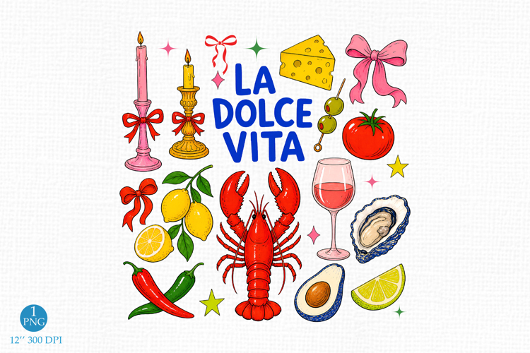 La Dolce Vita png, Trendy Italy Summer png example image 1
