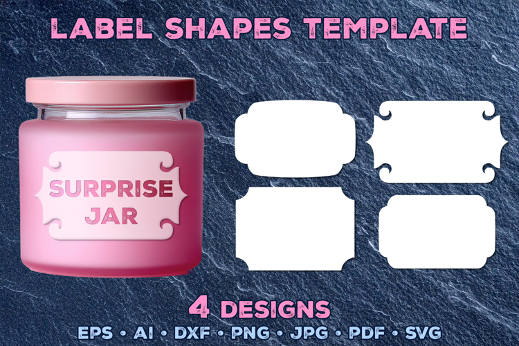 Vector Label Shapes Template. Ornate Label Shapes SVG