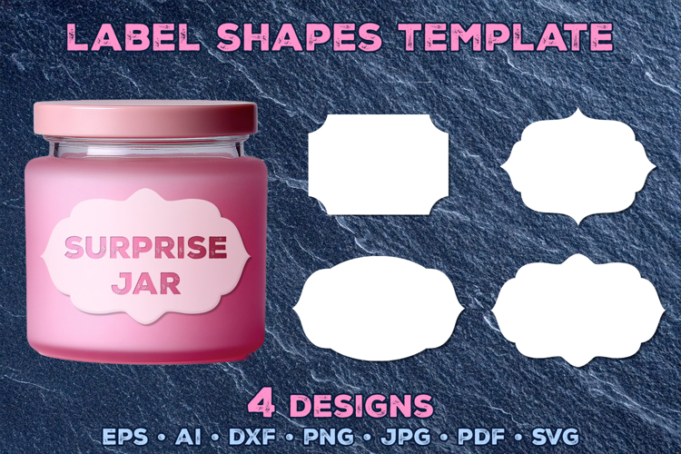 Vector Label Shapes Template. Ornate Label Shapes SVG