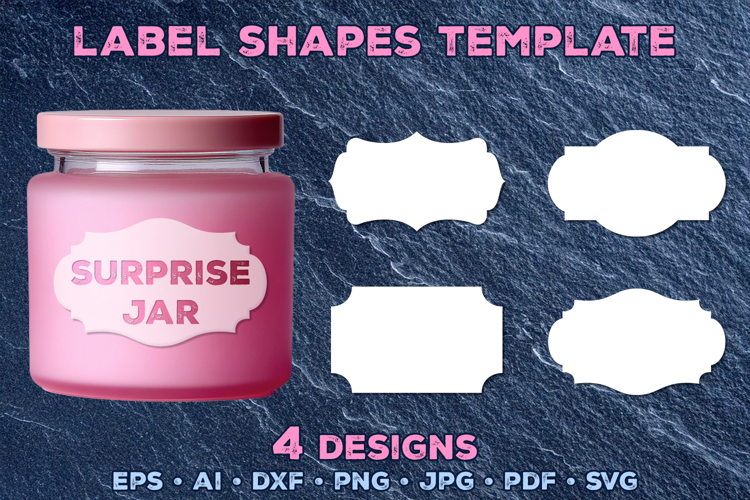 Vector Label Shapes Template. Ornate Label Shapes SVG