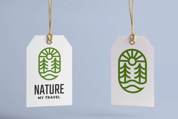 Nature Lake and Pine Logo Logo