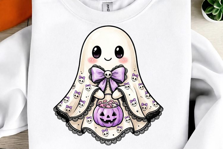 Lace Ghost Coquette PNG