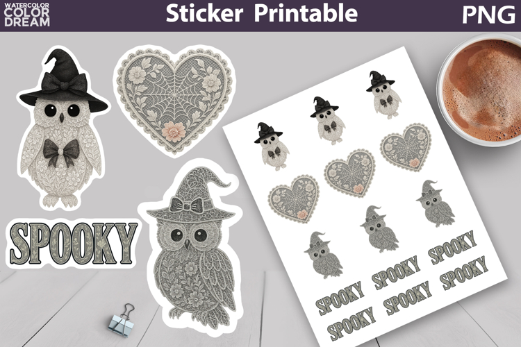Halloween Lace Sticker | Cute Halloween Sticker