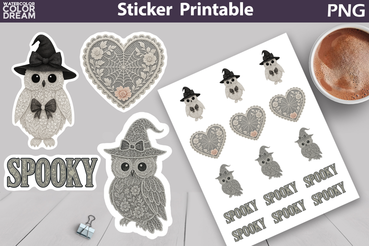 Halloween Lace Sticker | Cute Halloween Sticker