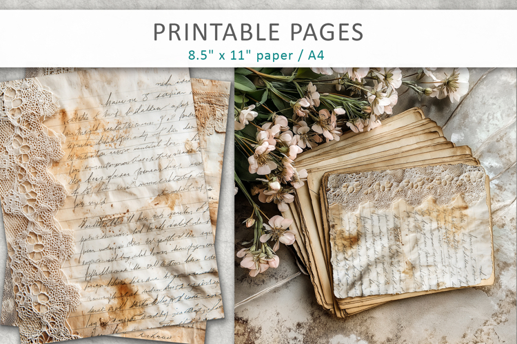 vintage handwriting, antique paper