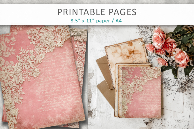 Antique Ephemera Background, collage paper