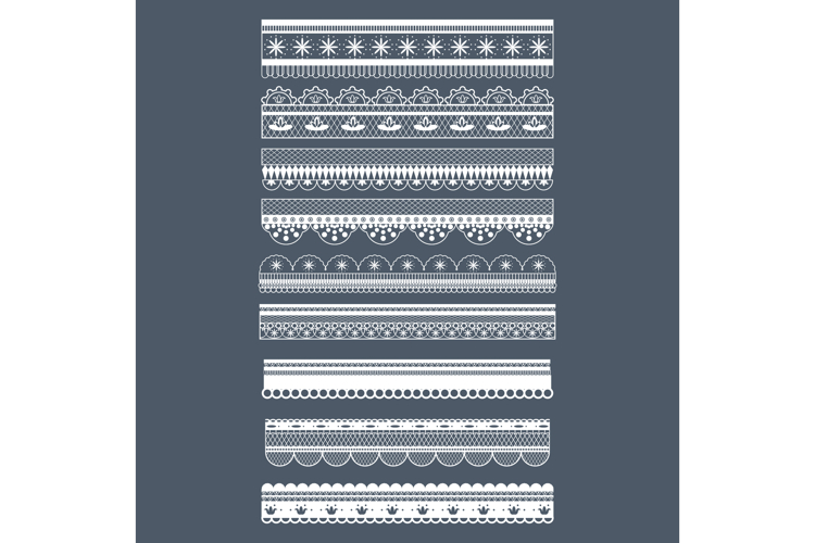 White lace trim patterns