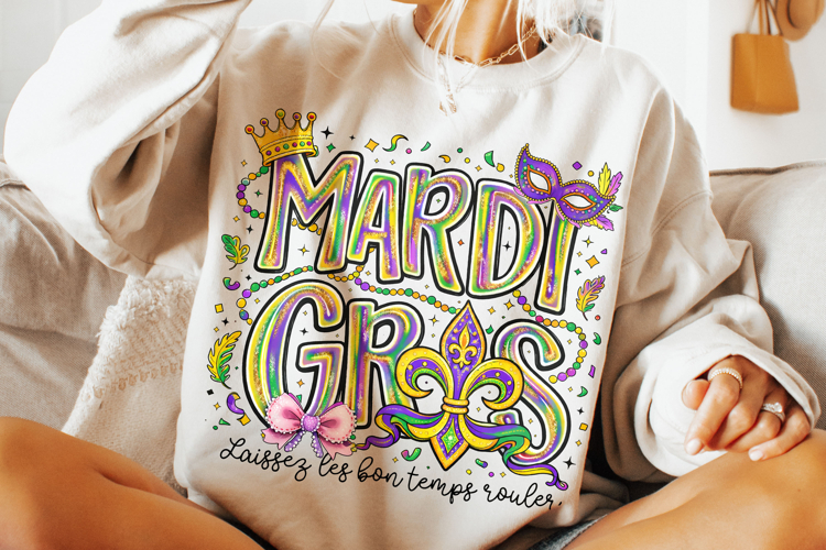 Laissez Les Bon Temps Rouler PNG, Mardi Gras PNG Sublimation