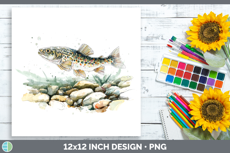 Arctic Grayling Lake Fish Sketch Paper Backgrounds Design