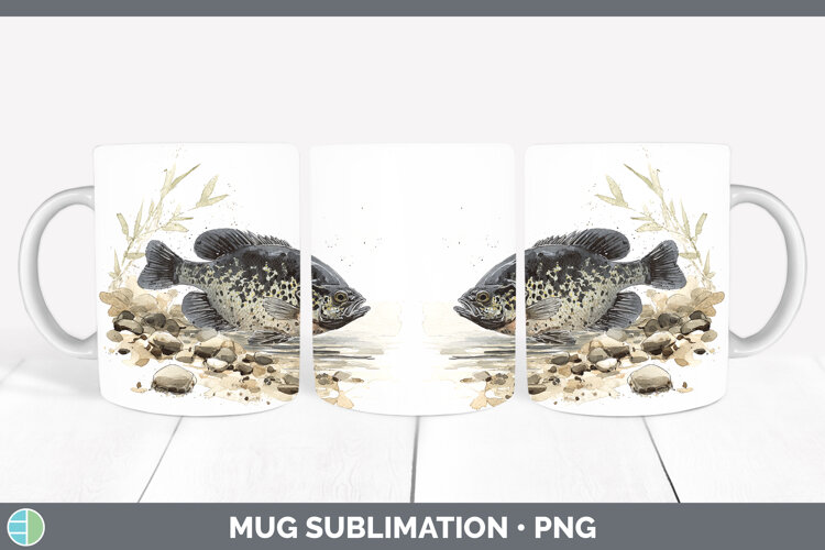 GorgeousLake Fish Sketch Mug Wrap design.