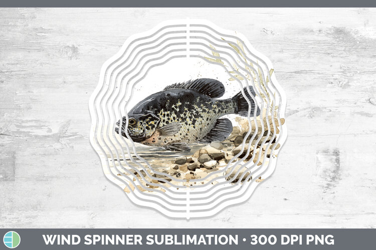GorgeousLake Fish Sketch Wind Spinner design.
