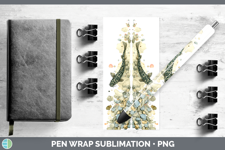 Channel Catfish Lake Fish Sketch Pen Wrap Sublimation Design