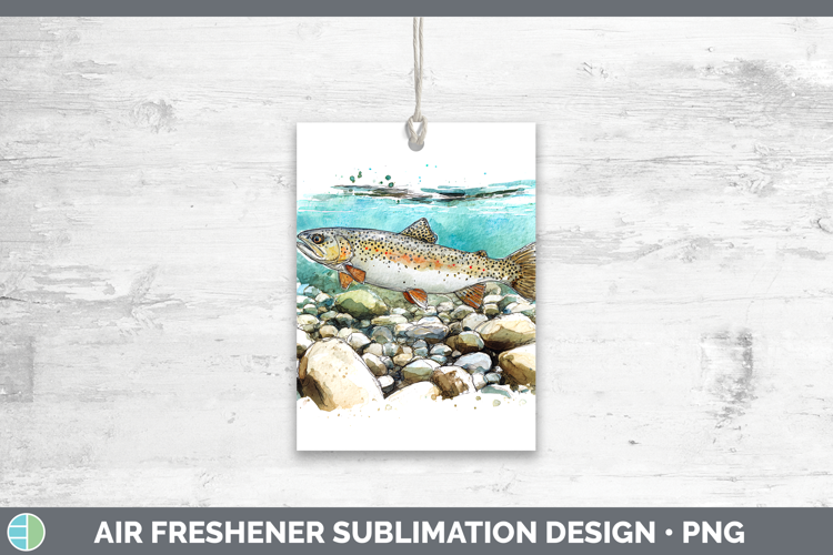 Cutthroat Trout Lake Fish Sketch Air Freshener Sublimation D