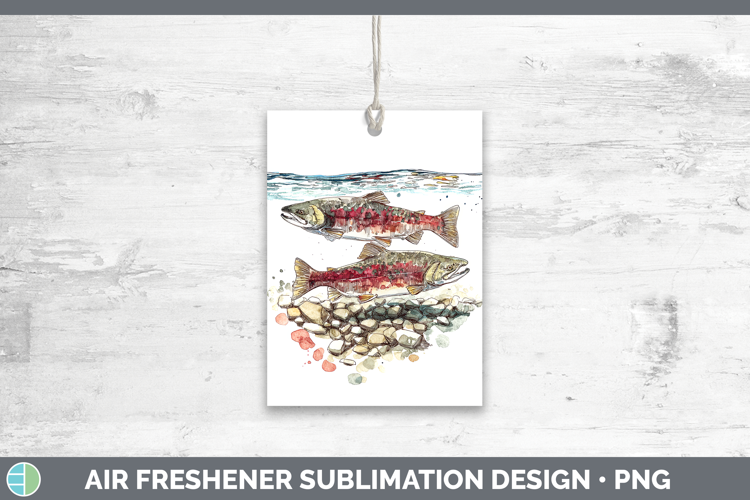 Kokanee Salmon Lake Fish Sketch Air Freshener Sublimation De