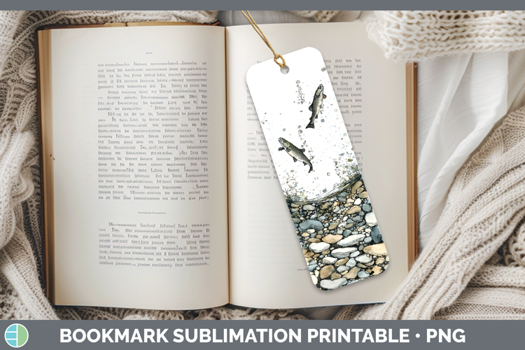 Lake Whitefish Lake Fish Sketch Bookmark Sublimation Design