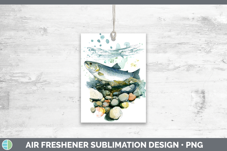Mountain Whitefish Lake Fish Sketch Air Freshener Sublimatio
