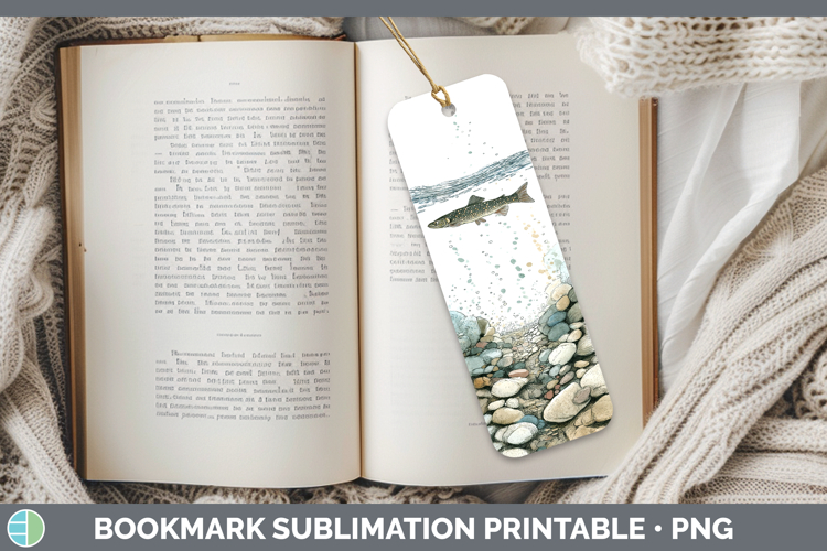 Mountain Whitefish Lake Fish Sketch Bookmark Sublimation Des