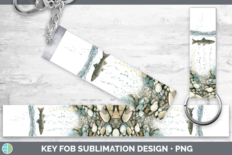 GorgeousLake Fish Sketch Key Fob design.
