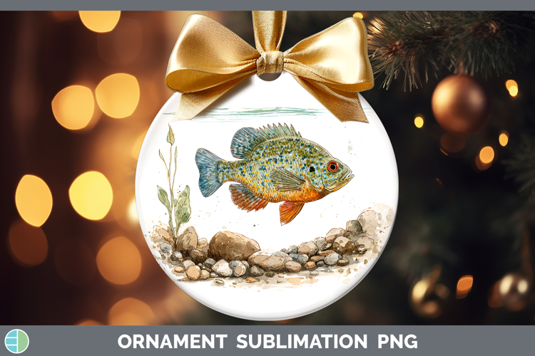 Pumpkinseed Sunfish Lake Fish Sketch Ornament Sublimation De