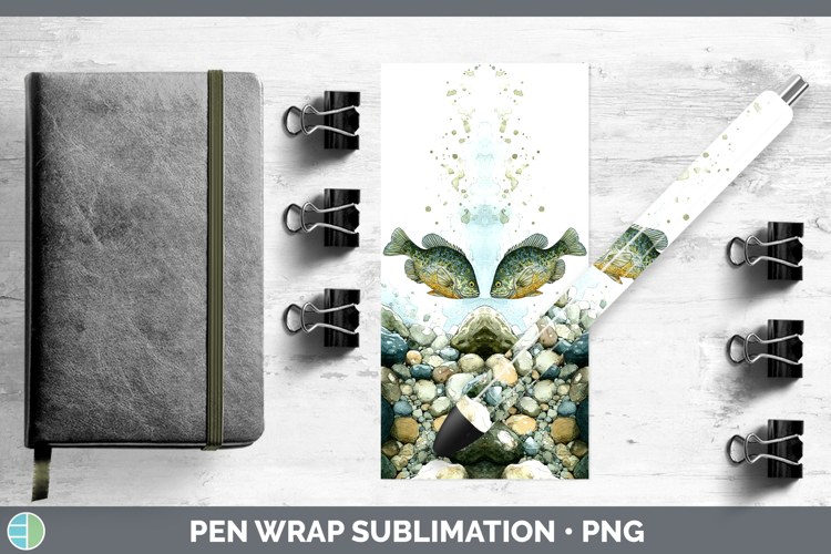 Pumpkinseed Sunfish Lake Fish Sketch Pen Wrap Sublimation De
