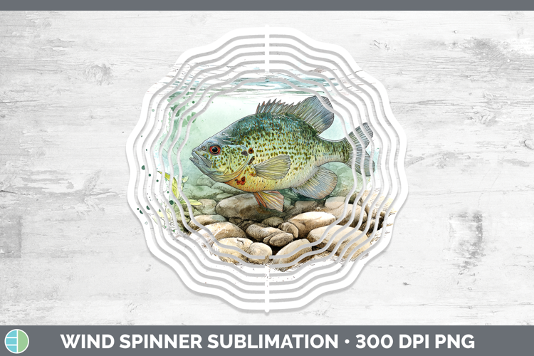 Redear Sunfish Lake Fish Sketch Wind Spinner Sublimation Des