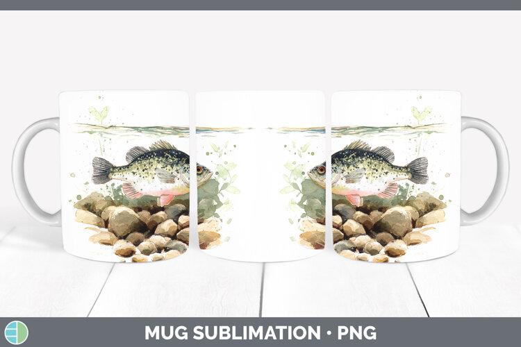 GorgeousLake Fish Sketch Mug Wrap design.