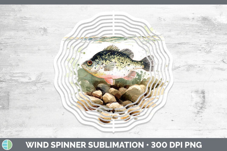GorgeousLake Fish Sketch Wind Spinner design.