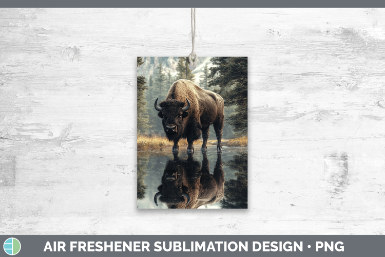 Lake Woodland Bison Air Freshener Sublimation Car Freshener