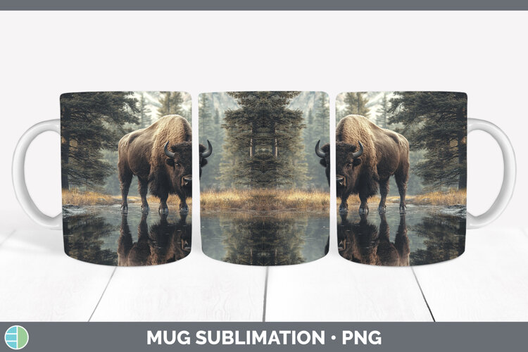 GorgeousLake Woodland Mug Wrap design.