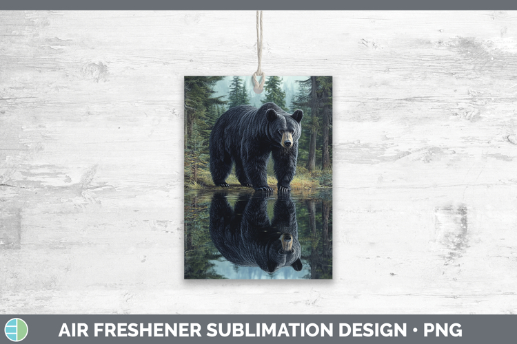 Lake Woodland Black Bear Air Freshener Sublimation Car Fresh