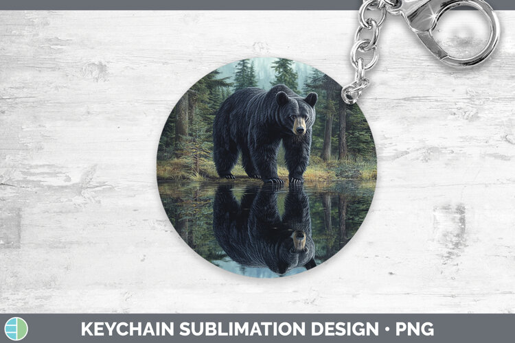 GorgeousLake Woodland Keychain design.