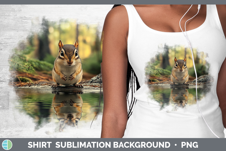 Lake Woodland Chipmunk Shirt Sublimation Background Designs