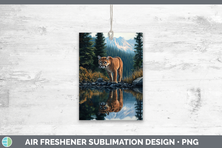 Lake Woodland Cougar Air Freshener Sublimation Car Freshener