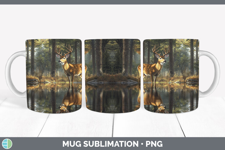 GorgeousLake Woodland Mug Wrap design.