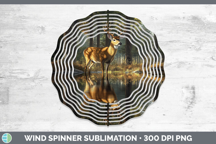 GorgeousLake Woodland Wind Spinner design.