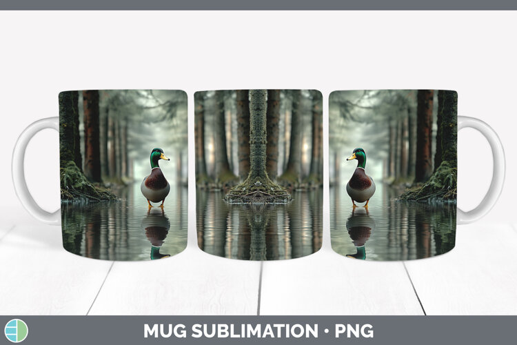 GorgeousLake Woodland Mug Wrap design.