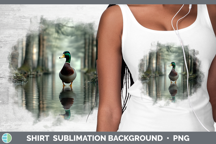 Lake Woodland Duck Shirt Sublimation Background Designs