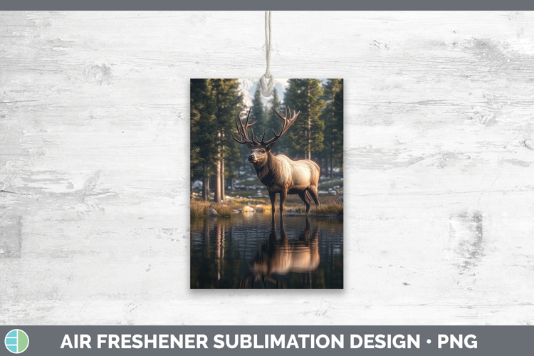 Lake Woodland Elk Air Freshener Sublimation Car Freshener De