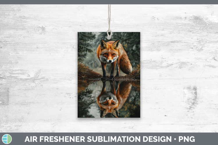 Lake Woodland Fox Air Freshener Sublimation Car Freshener De