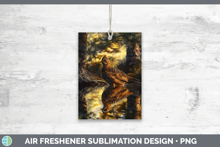 Lake Woodland Grouse Air Freshener Sublimation Car Freshener