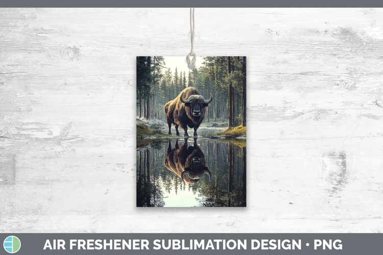 Lake Woodland Musk Ox Air Freshener Sublimation Car Freshene