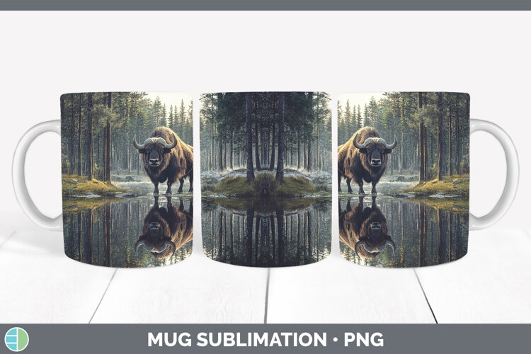 GorgeousLake Woodland Mug Wrap design.