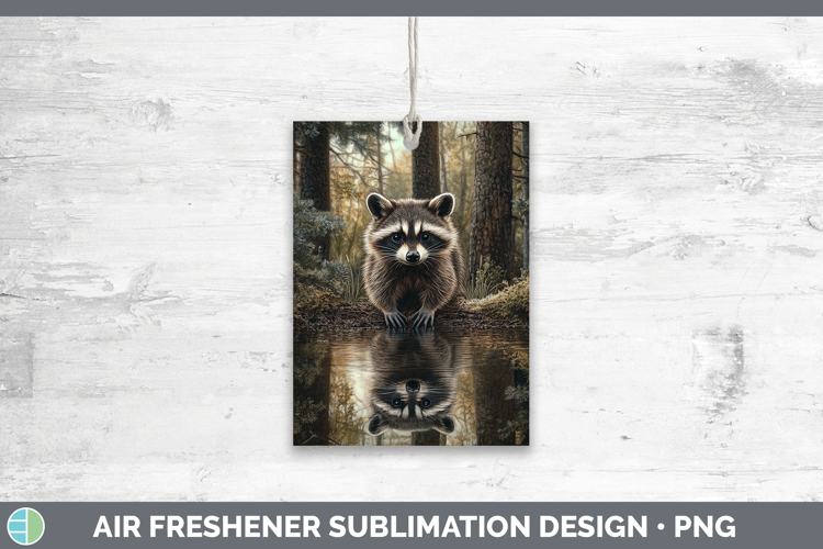 Lake Woodland Raccoon Air Freshener Sublimation Car Freshene