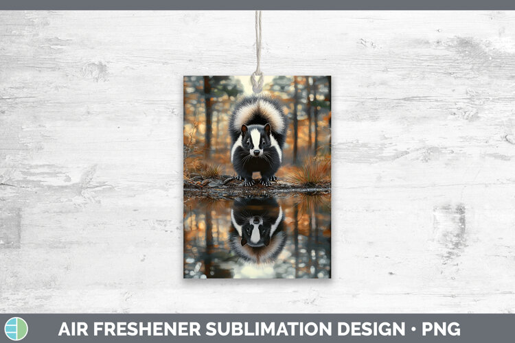 Lake Woodland Skunk Air Freshener Sublimation Car Freshener
