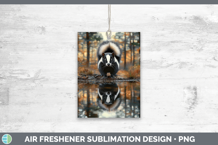 Lake Woodland Skunk Air Freshener Sublimation Car Freshener